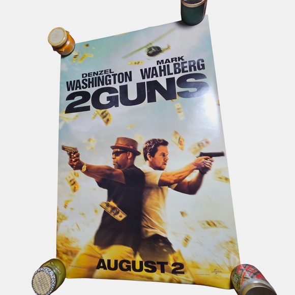 Other - 2 Guns 2013 Original Promo Movie Poster 27x40 Denzel Washington Mark Wahlberg